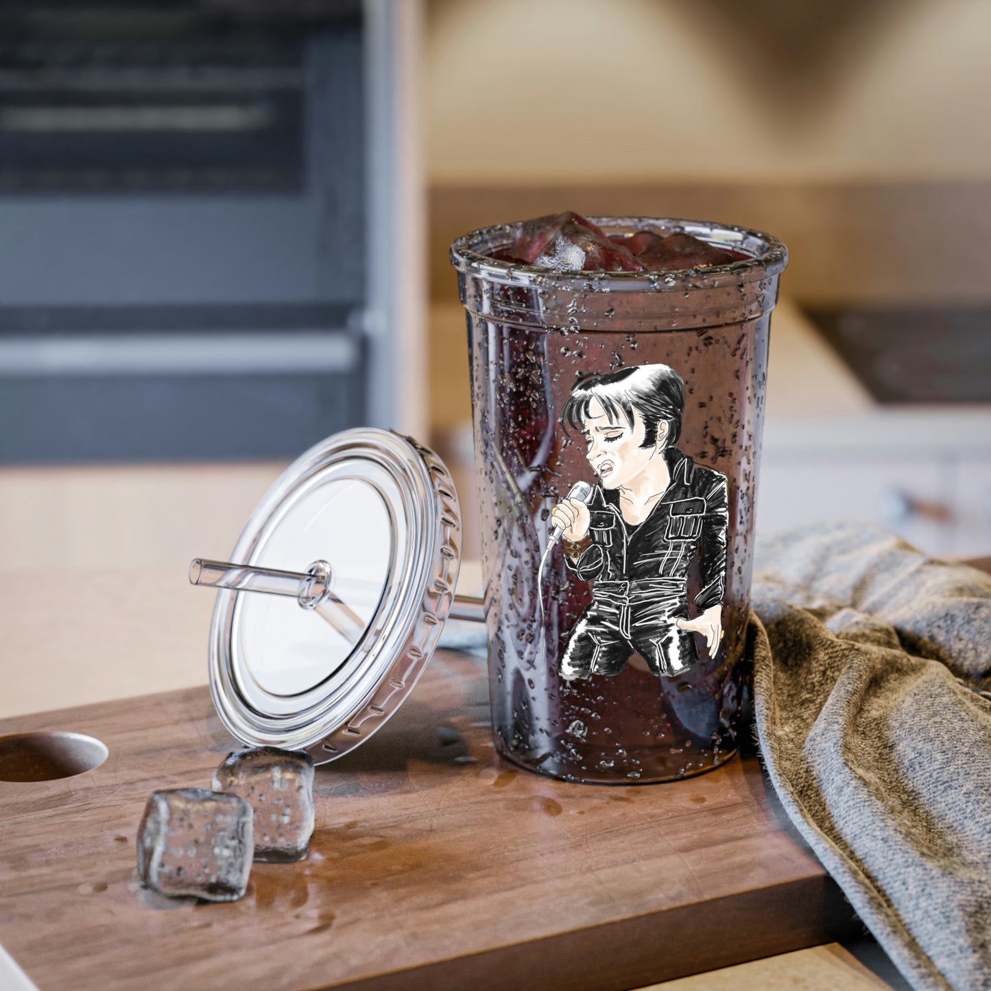 Artist Rendering of ELVIS ~Suave Acrylic Cup