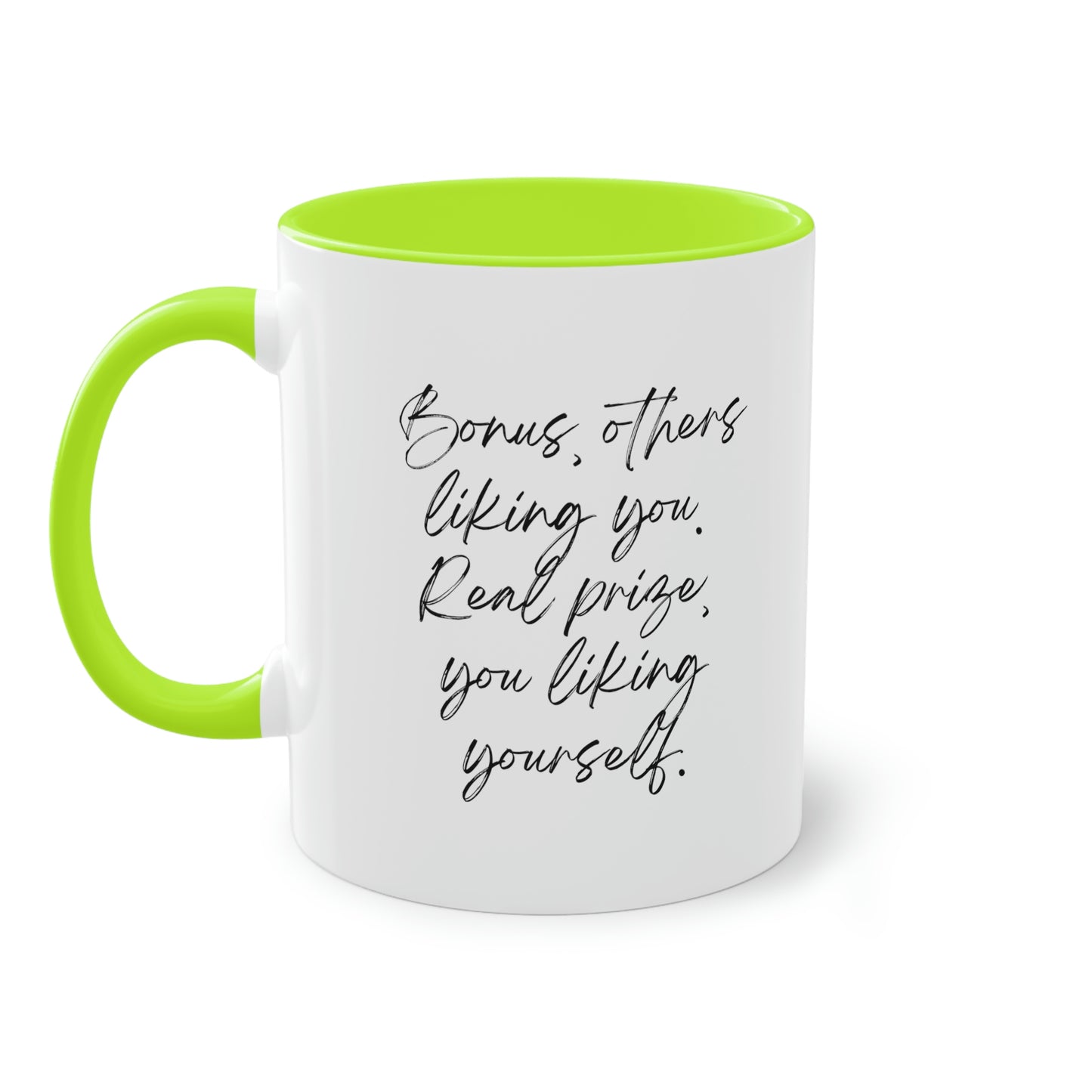 You Liking Yourself  Two-Tone Coffee Mug, 11oz