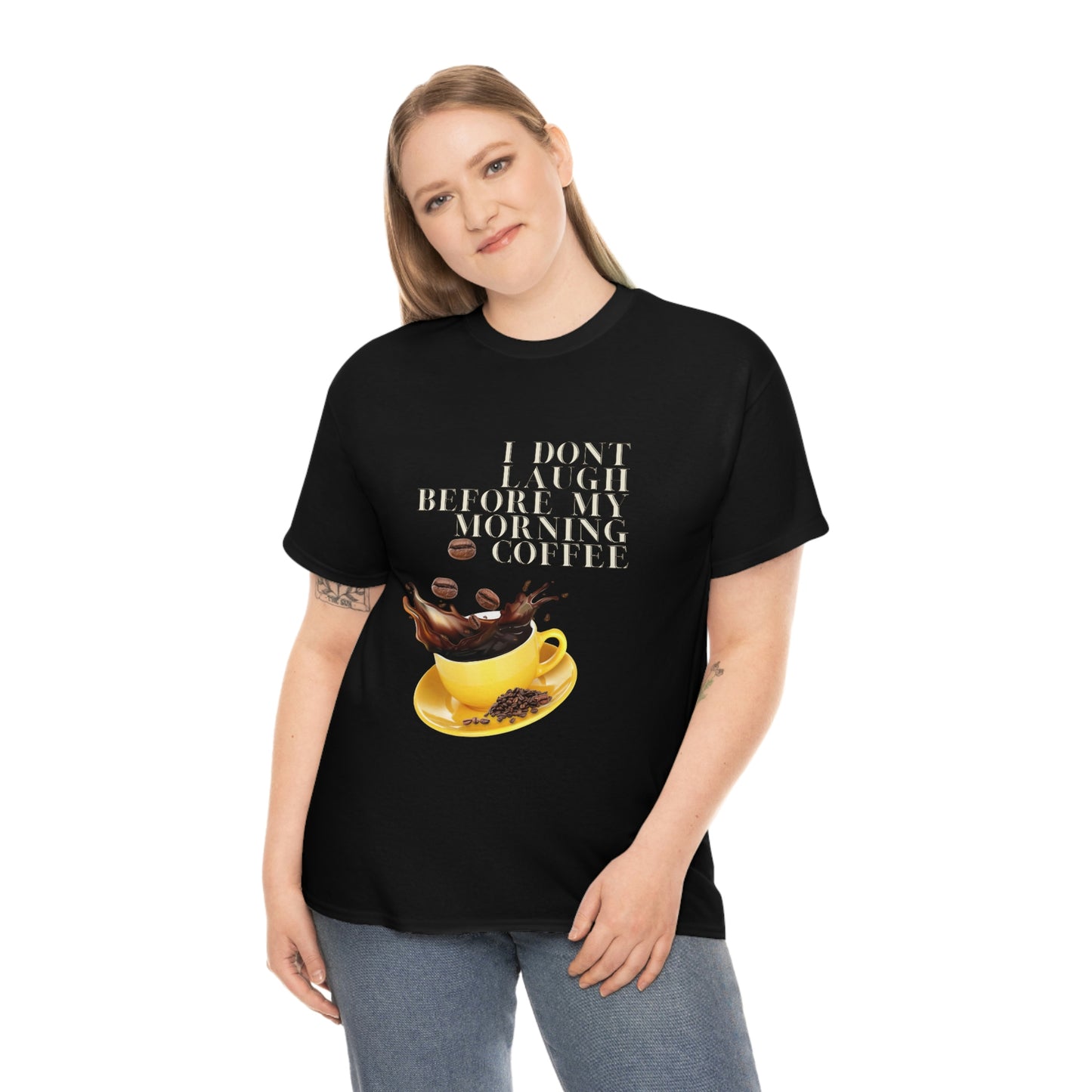 "Not before my morning Coffee" Unisex Heavy Cotton Tee