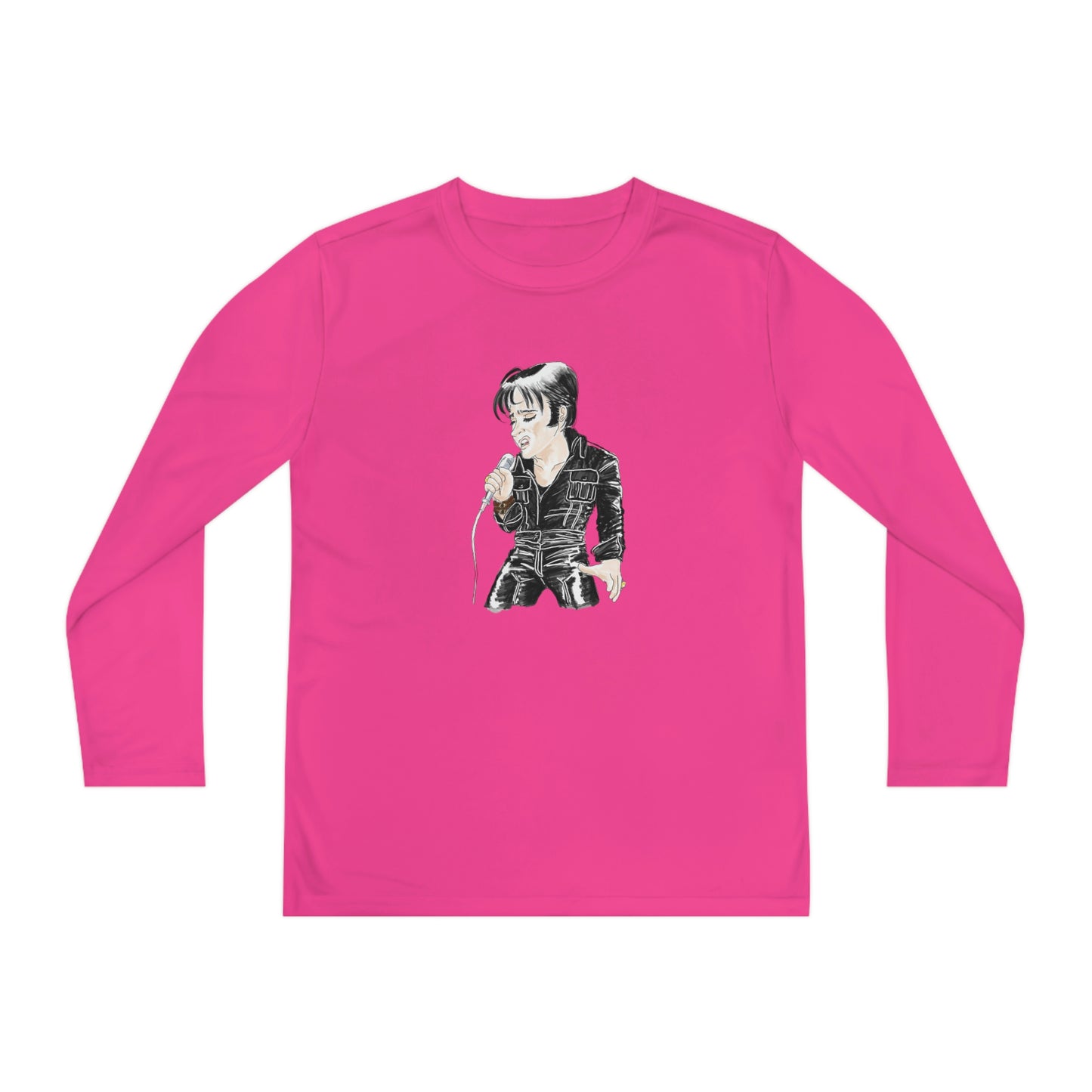 Artist Rendering of ELVIS ~ Youth Long Sleeve Competitor Tee