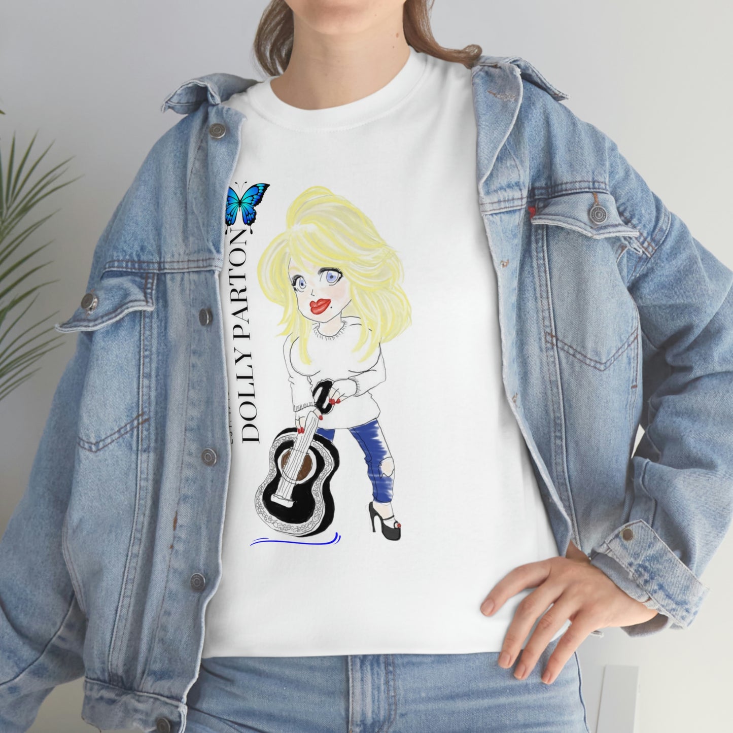 Artist Rendering of Dolly Parton   Unisex Heavy Cotton Tee