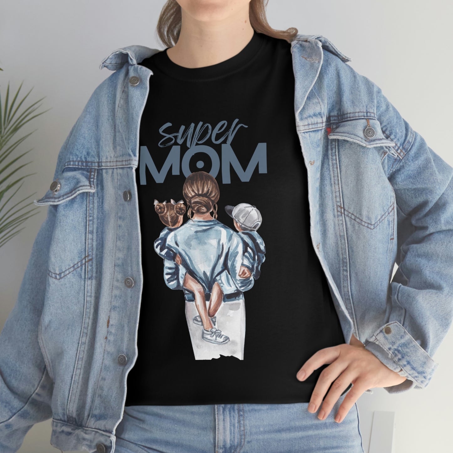 SUPER MOM Unisex Heavy Cotton Tee