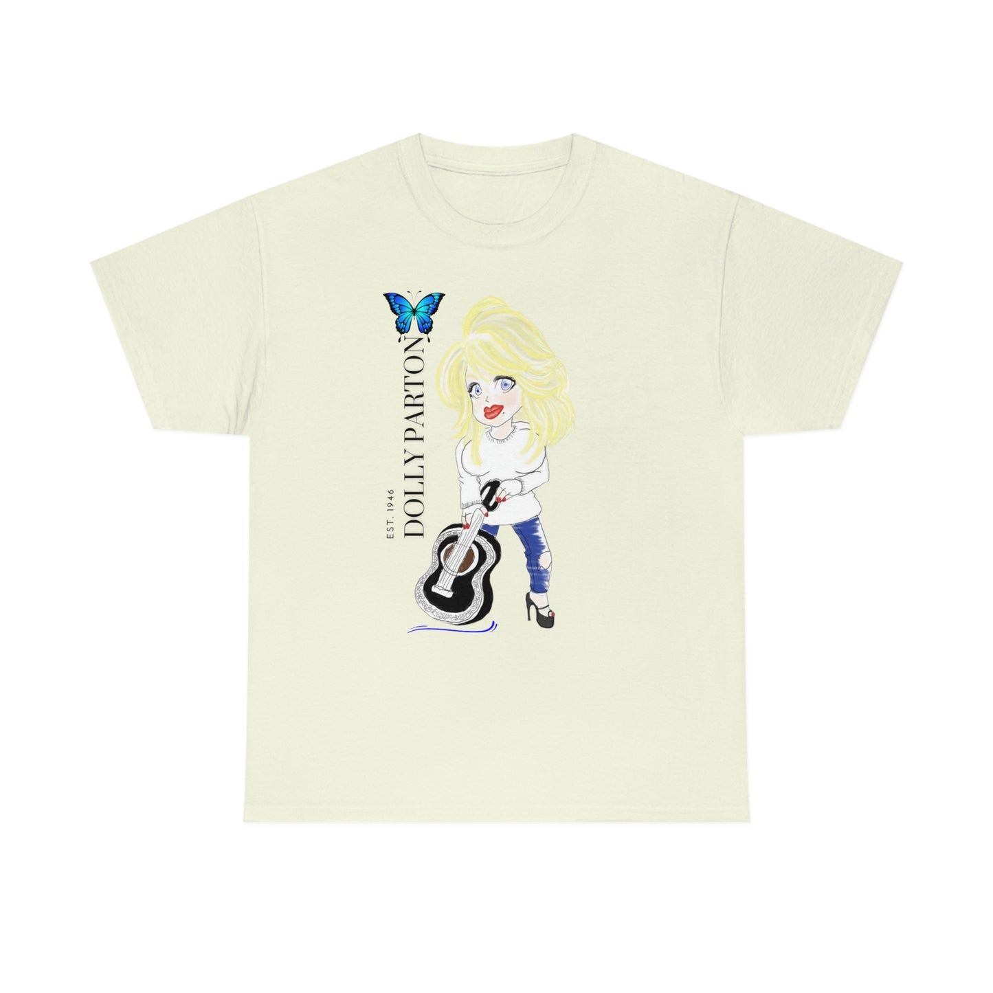 Artist Rendering of Dolly Parton   Unisex Heavy Cotton Tee