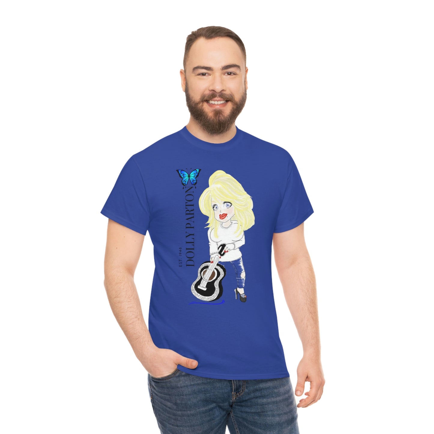 Artist Rendering of Dolly Parton   Unisex Heavy Cotton Tee