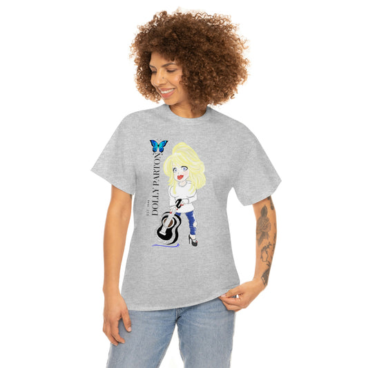 Artist Rendering of Dolly Parton   Unisex Heavy Cotton Tee