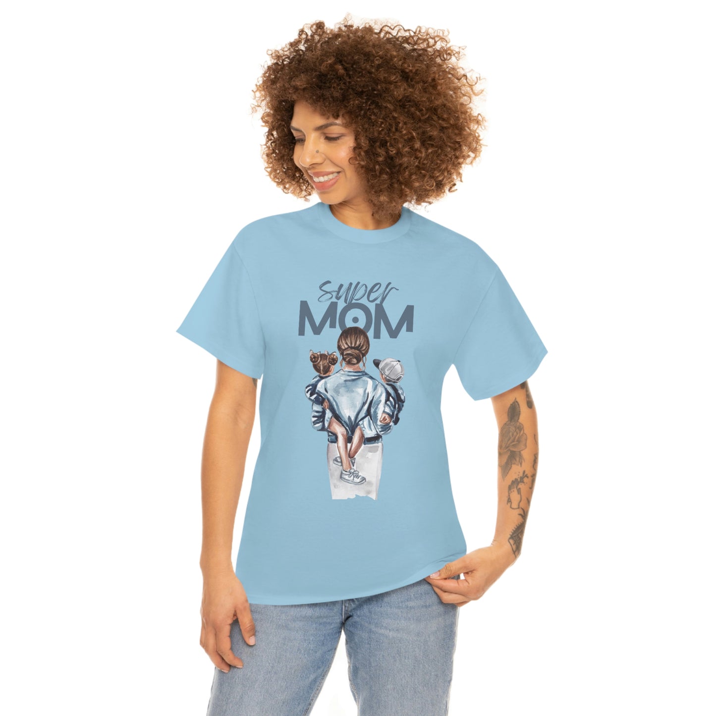 SUPER MOM Unisex Heavy Cotton Tee