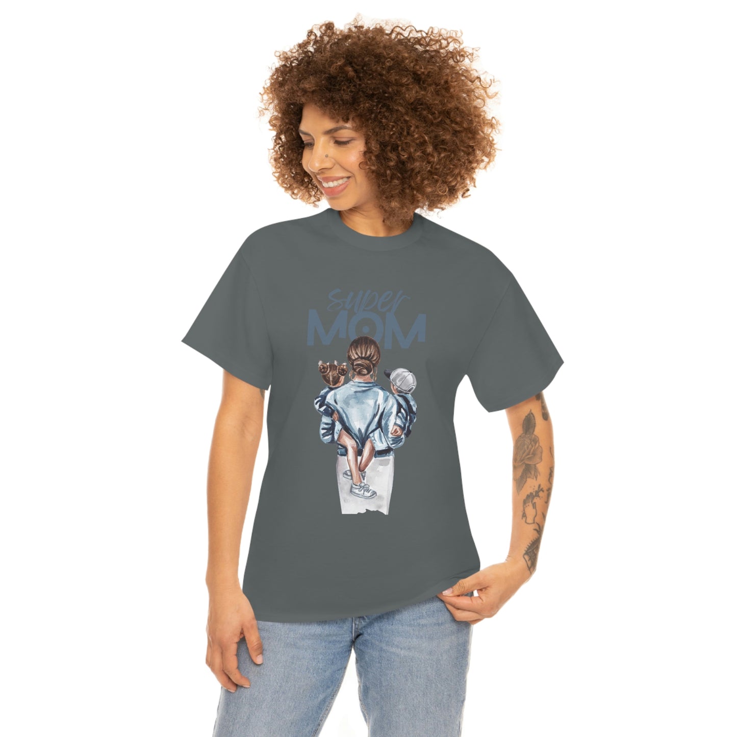 SUPER MOM Unisex Heavy Cotton Tee