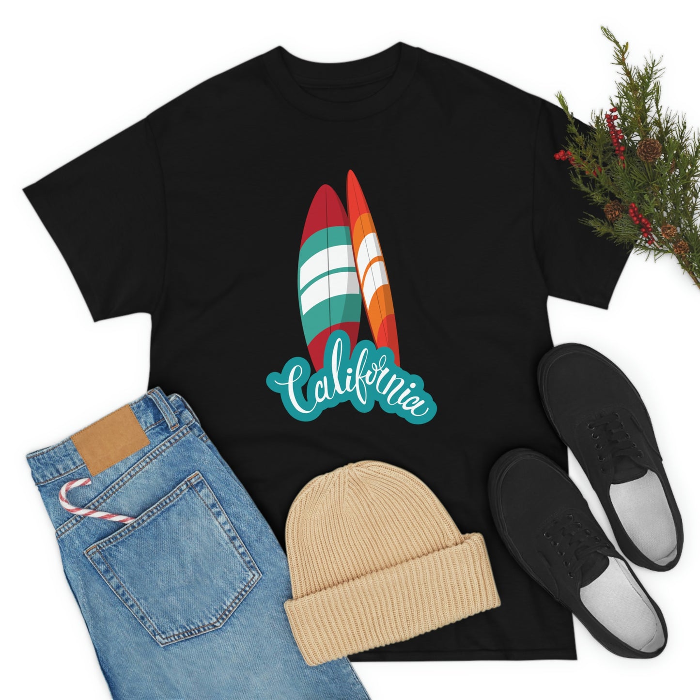 CALIFORNIA SURFS UP Unisex Heavy Cotton Tee
