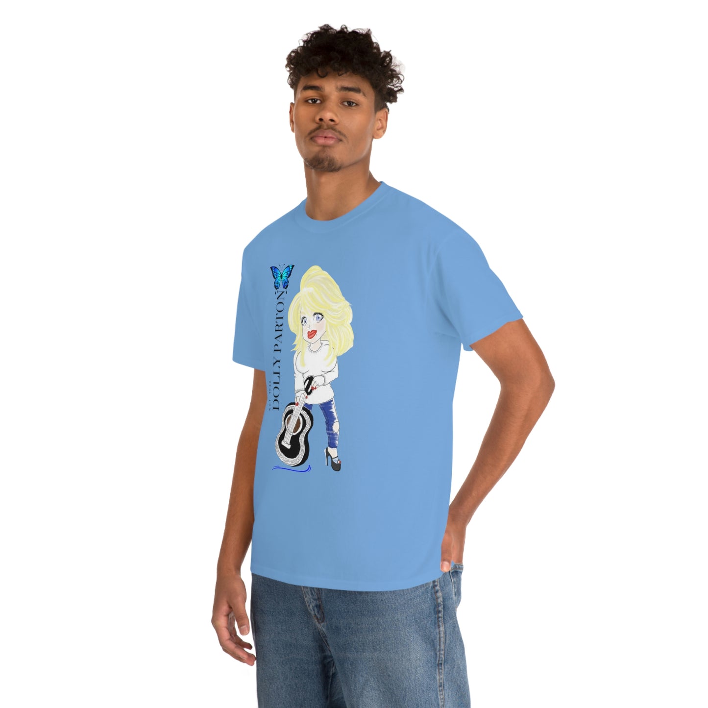 Artist Rendering of Dolly Parton   Unisex Heavy Cotton Tee