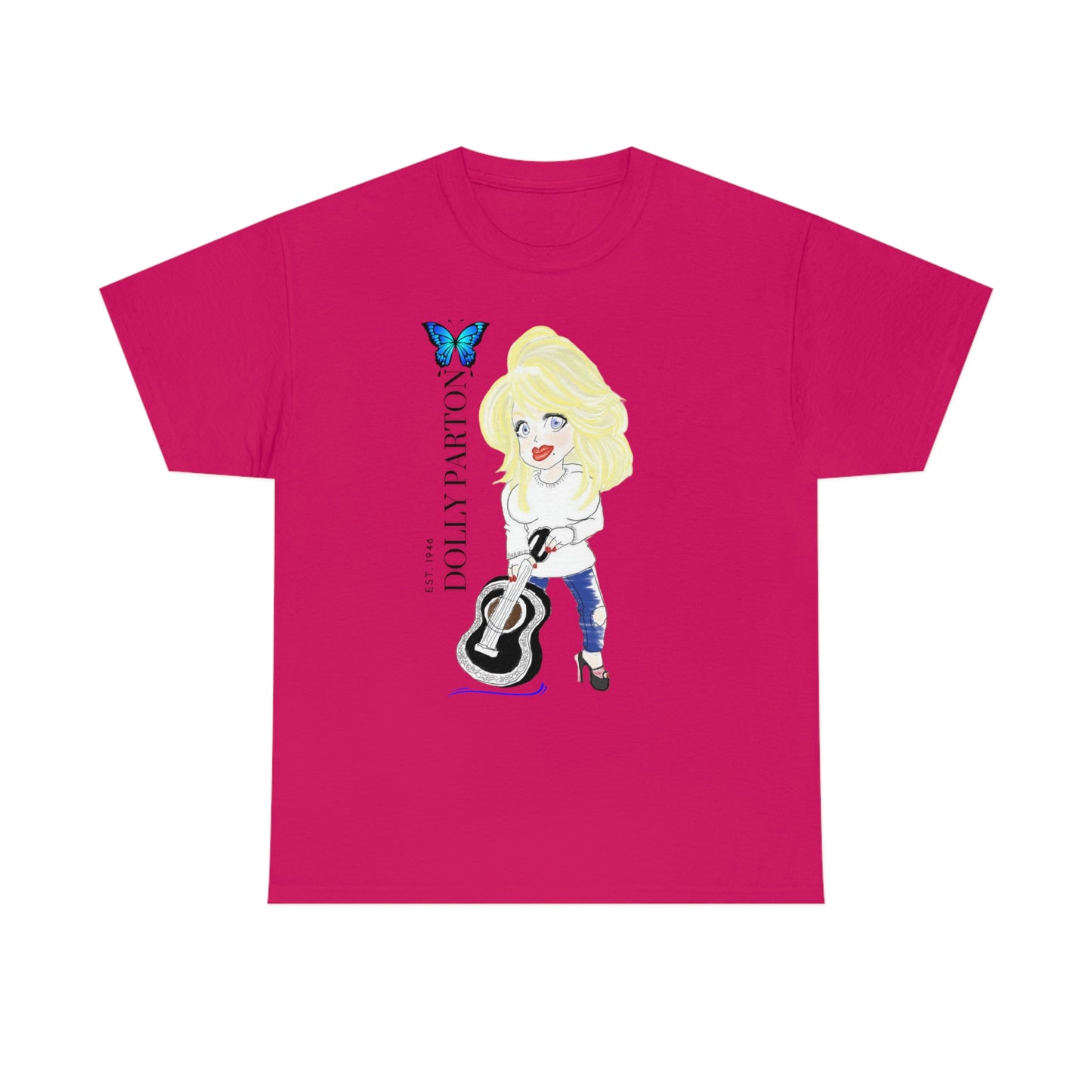 Artist Rendering of Dolly Parton   Unisex Heavy Cotton Tee