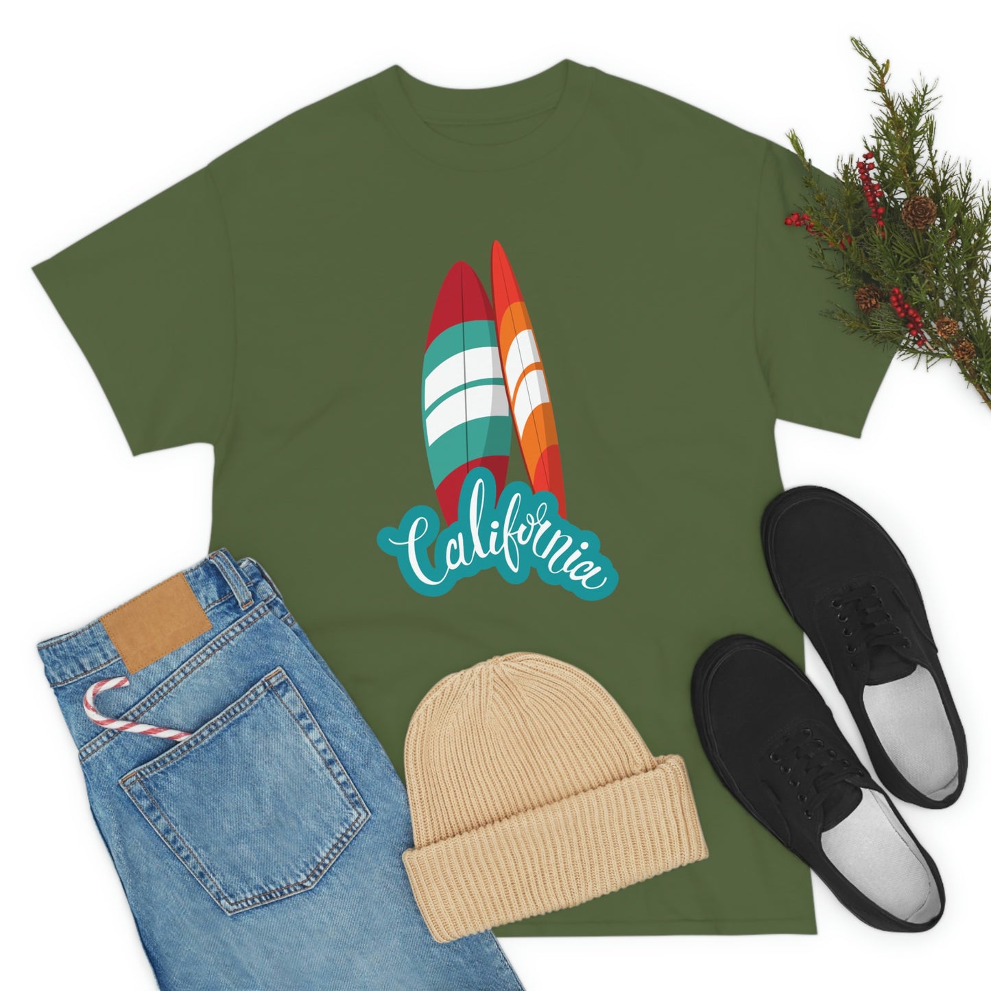CALIFORNIA SURFS UP Unisex Heavy Cotton Tee