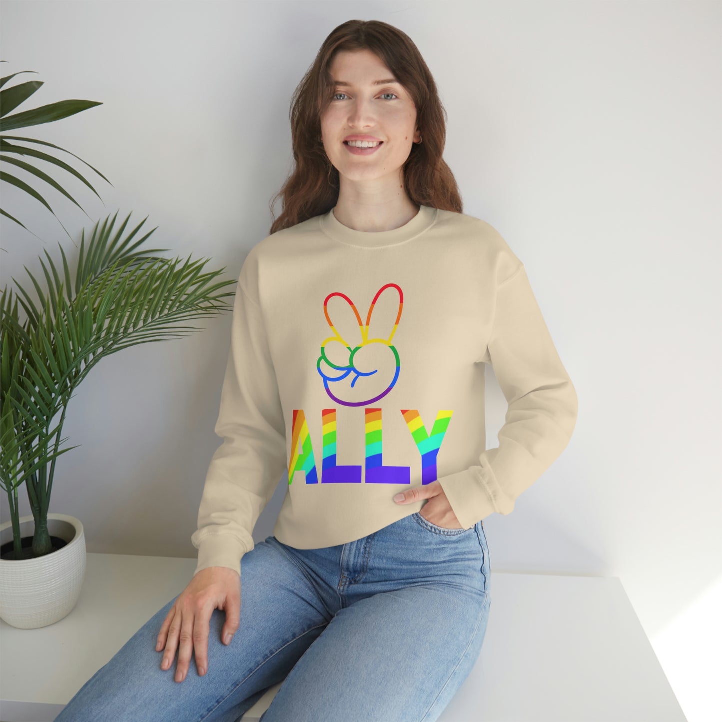 PRIDE ALLY Unisex Heavy Blend™ Crewneck Sweatshirt