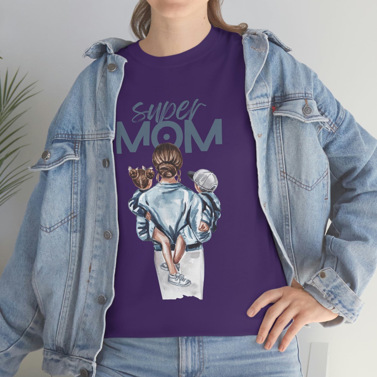 SUPER MOM Unisex Heavy Cotton Tee