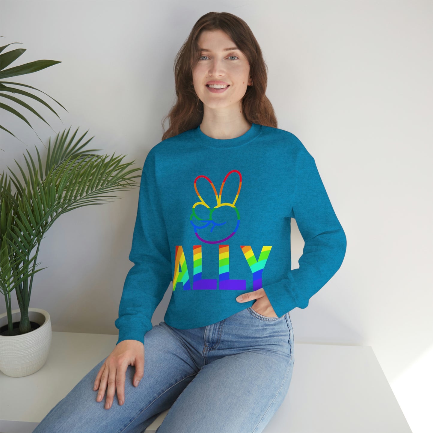 PRIDE ALLY Unisex Heavy Blend™ Crewneck Sweatshirt