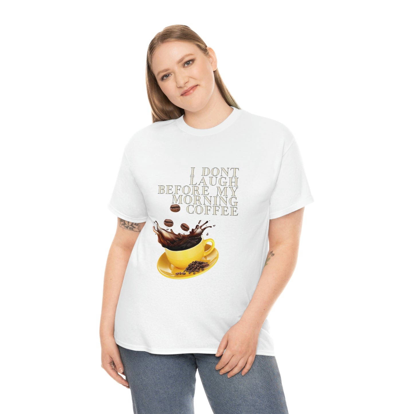 "Not before my morning Coffee" Unisex Heavy Cotton Tee