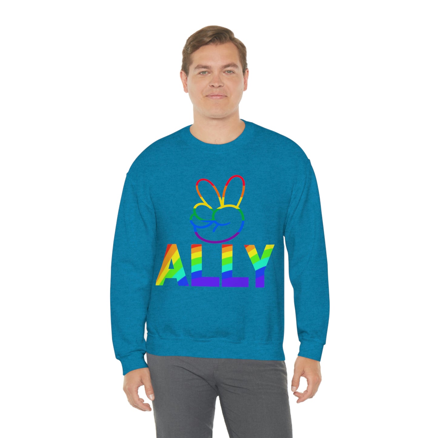 PRIDE ALLY Unisex Heavy Blend™ Crewneck Sweatshirt