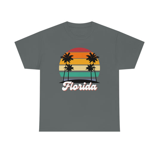 FLORIDA RETRO BEACH Unisex Heavy Cotton Tee