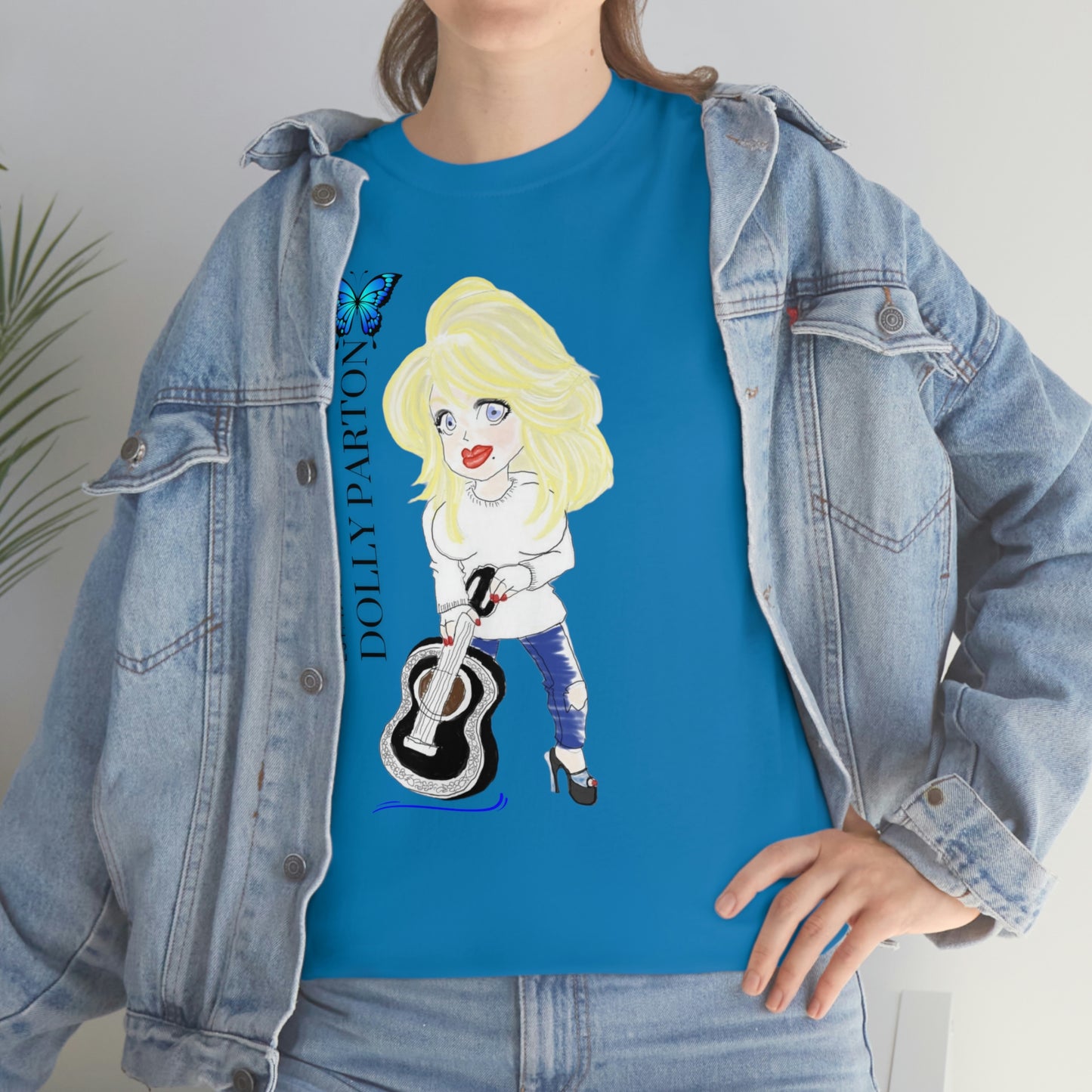 Artist Rendering of Dolly Parton   Unisex Heavy Cotton Tee