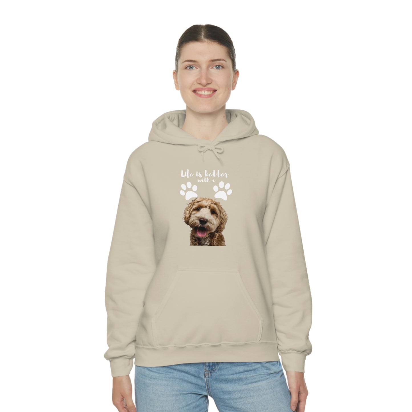 Life is better with a DOG   Unisex Heavy Blend™ Hooded Sweatshirt