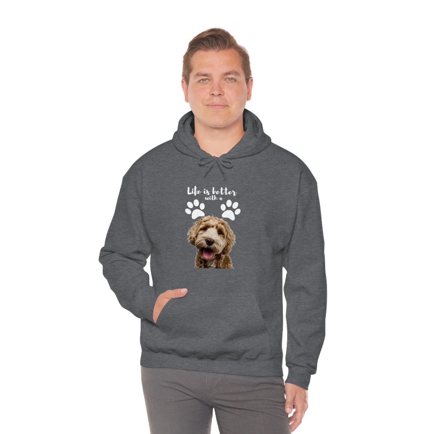 Life is better with a DOG   Unisex Heavy Blend™ Hooded Sweatshirt