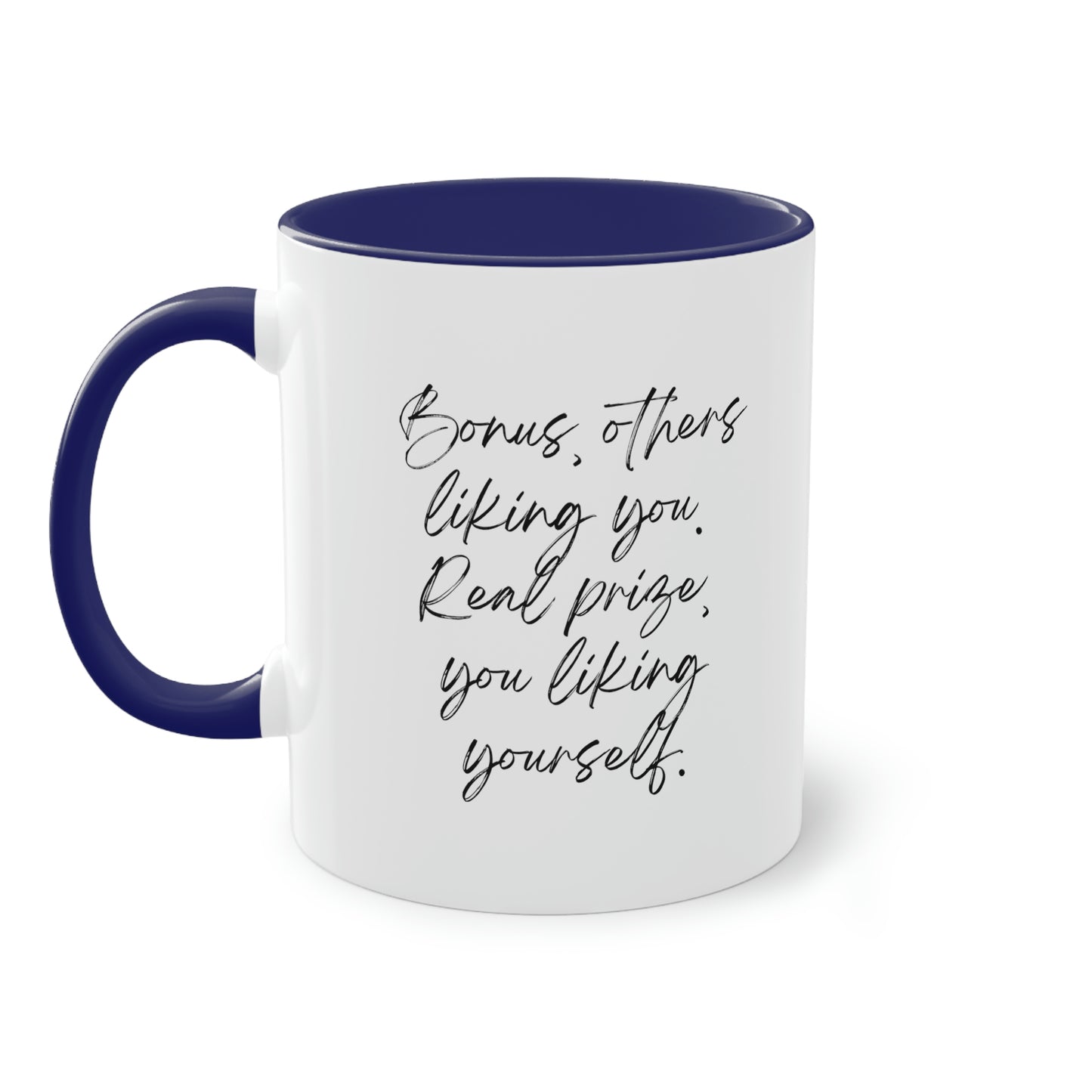 You Liking Yourself  Two-Tone Coffee Mug, 11oz