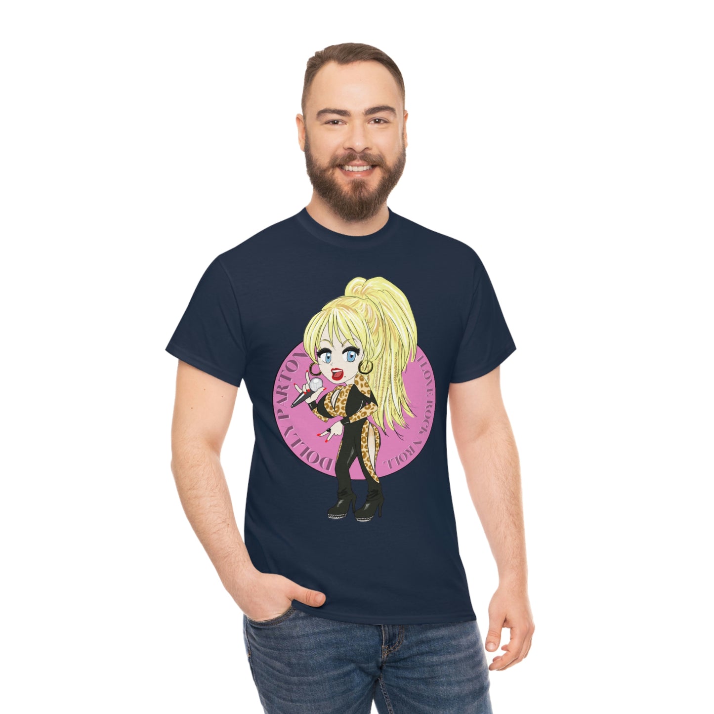 Dolly Parton ~I LOVE ROCK N ROLL Inspired Artwork ~Unisex Heavy Cotton Tee