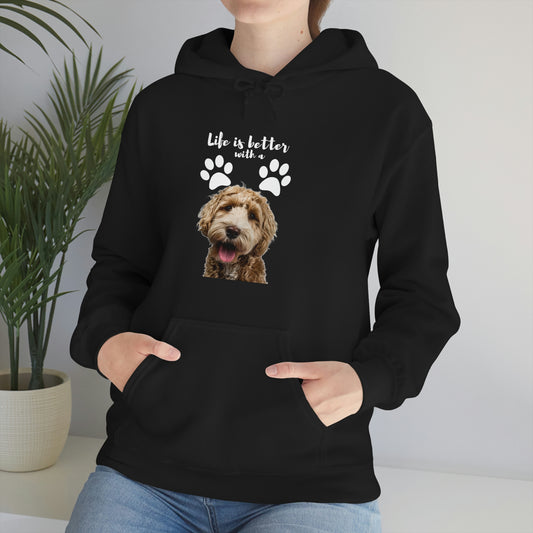 Life is better with a DOG   Unisex Heavy Blend™ Hooded Sweatshirt