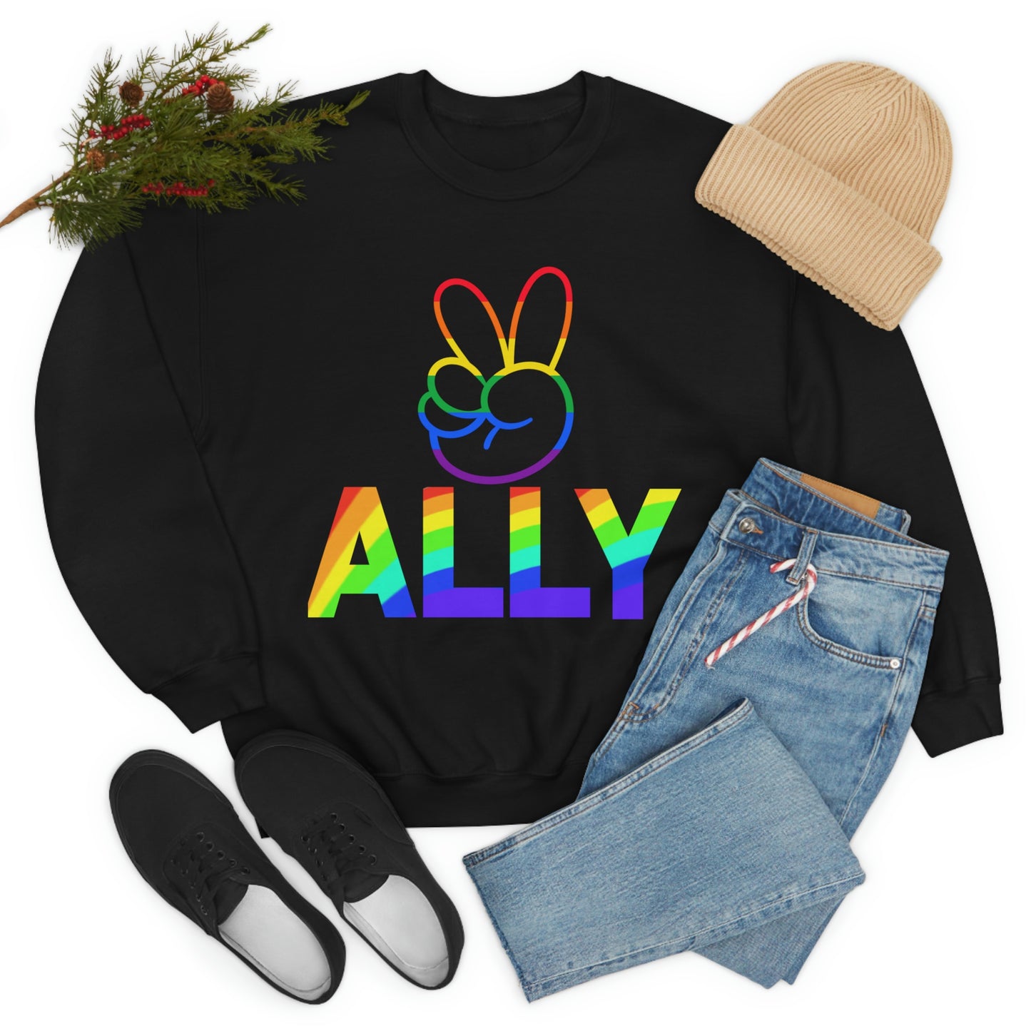 PRIDE ALLY Unisex Heavy Blend™ Crewneck Sweatshirt