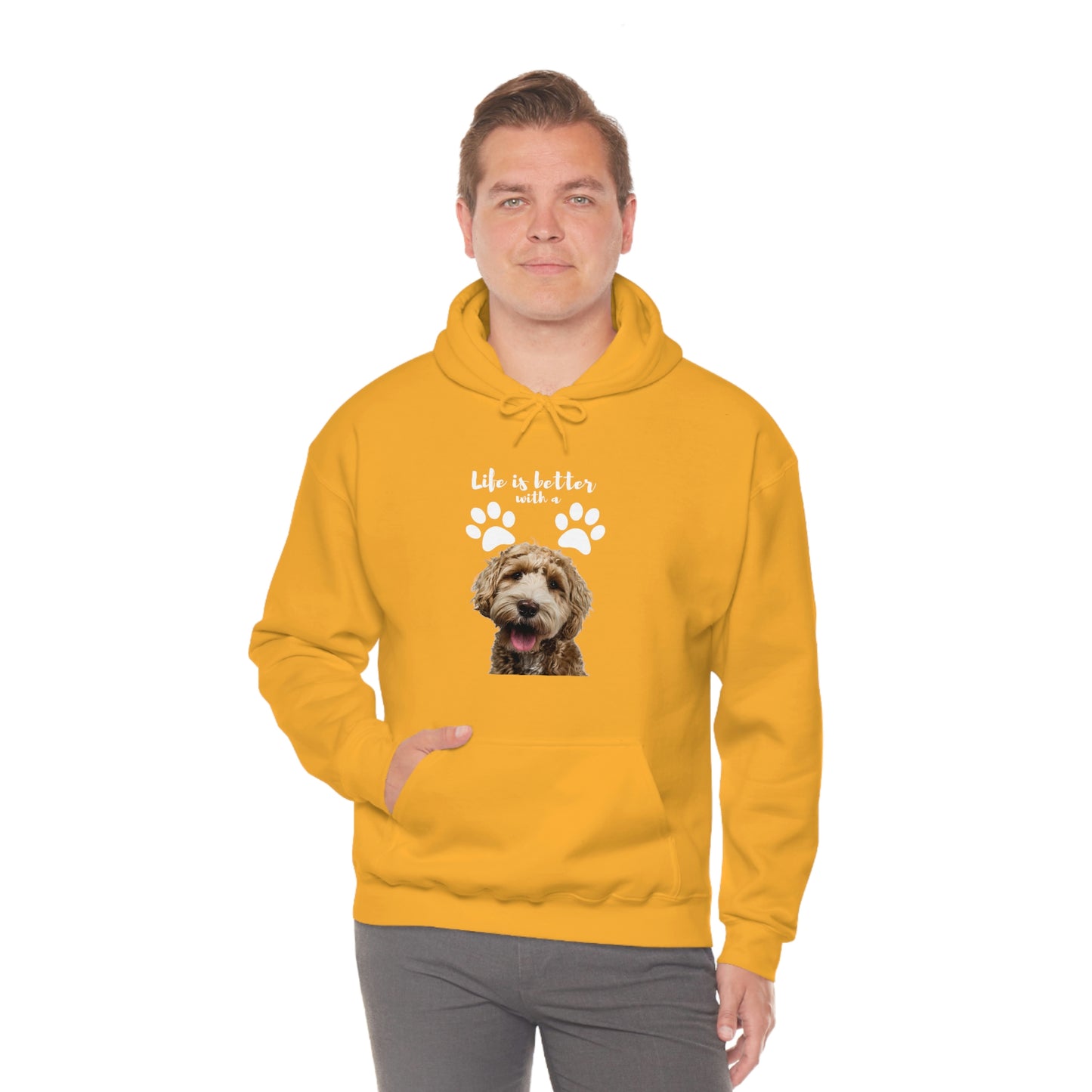 Life is better with a DOG   Unisex Heavy Blend™ Hooded Sweatshirt