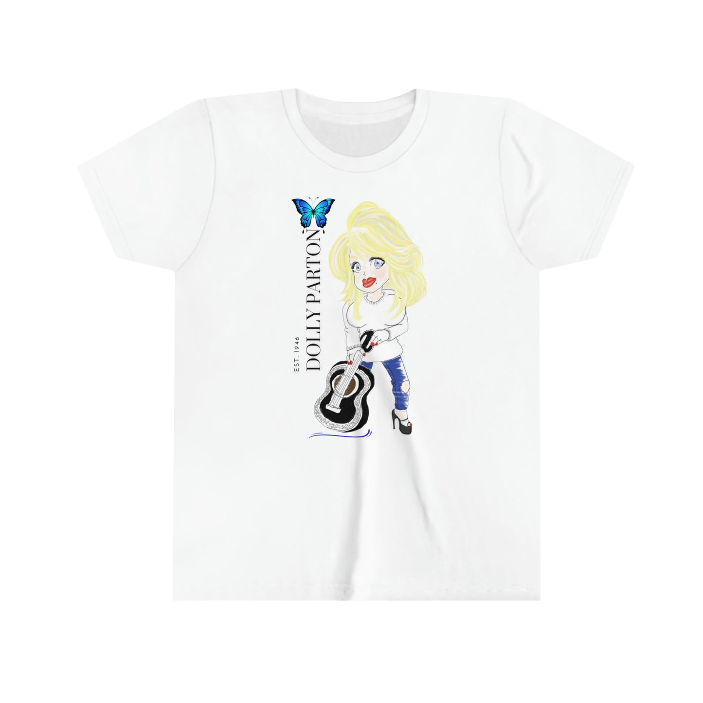 Artist Rendering of DOLLY PARTON ~ Youth Short Sleeve Tee