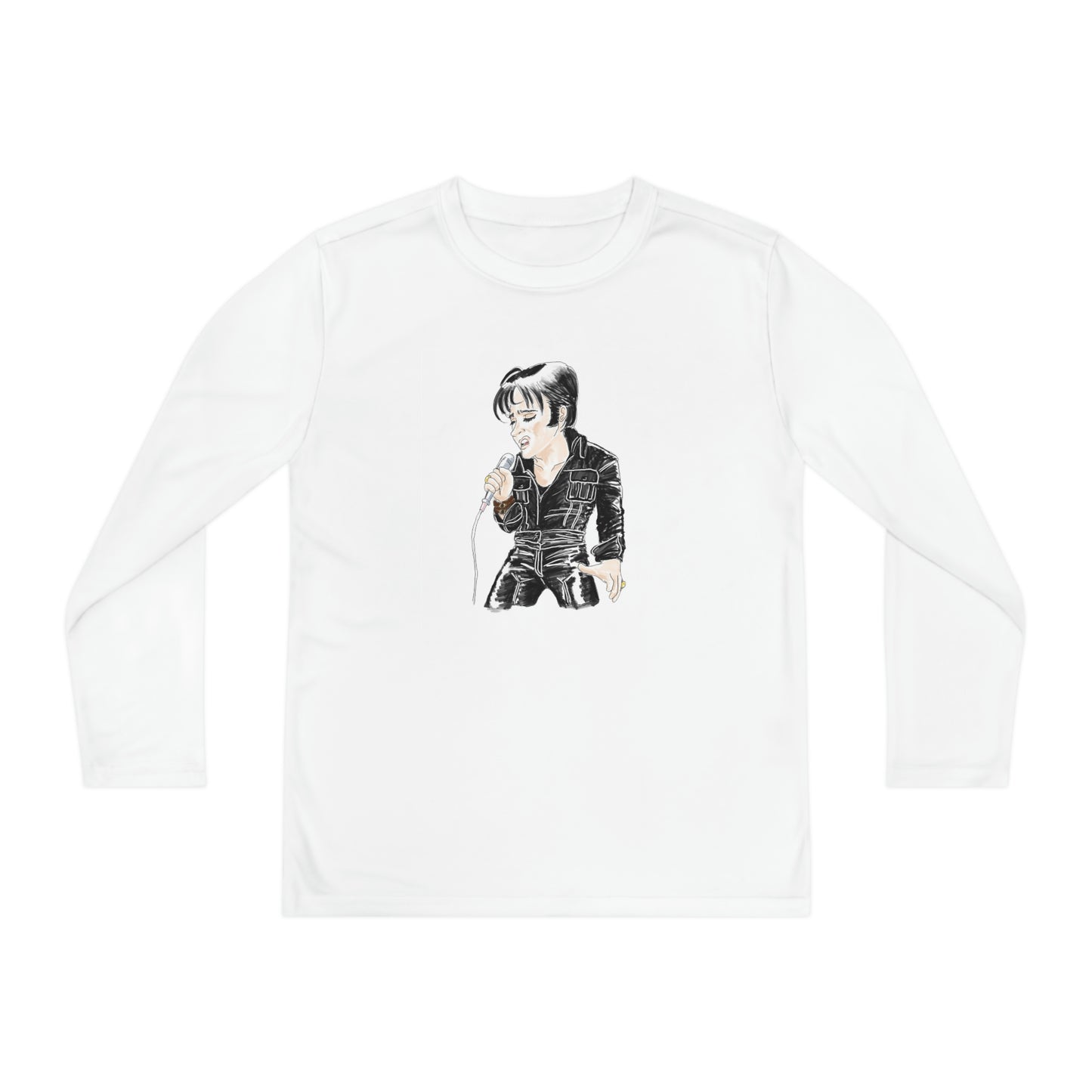 Artist Rendering of ELVIS ~ Youth Long Sleeve Competitor Tee