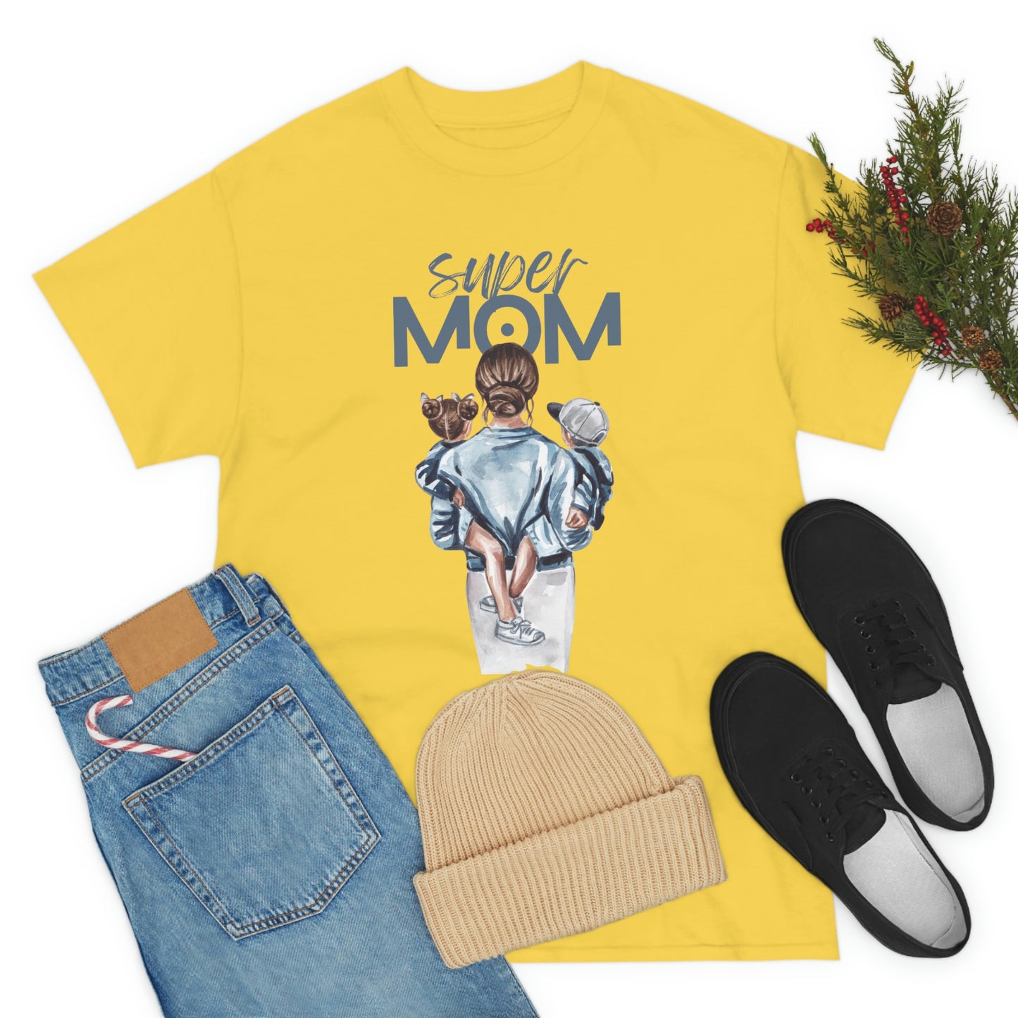 SUPER MOM Unisex Heavy Cotton Tee