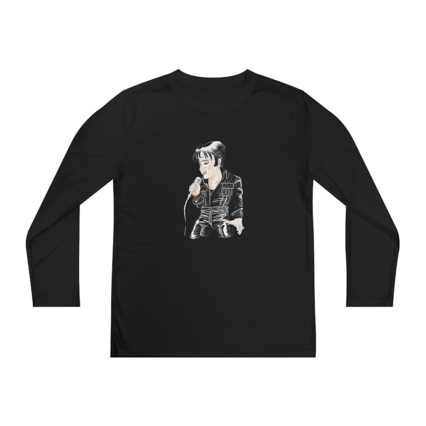 Artist Rendering of ELVIS ~ Youth Long Sleeve Competitor Tee