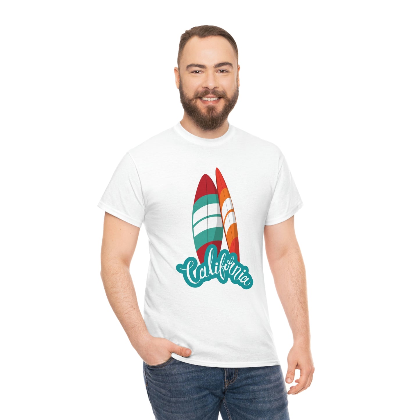 CALIFORNIA SURFS UP Unisex Heavy Cotton Tee