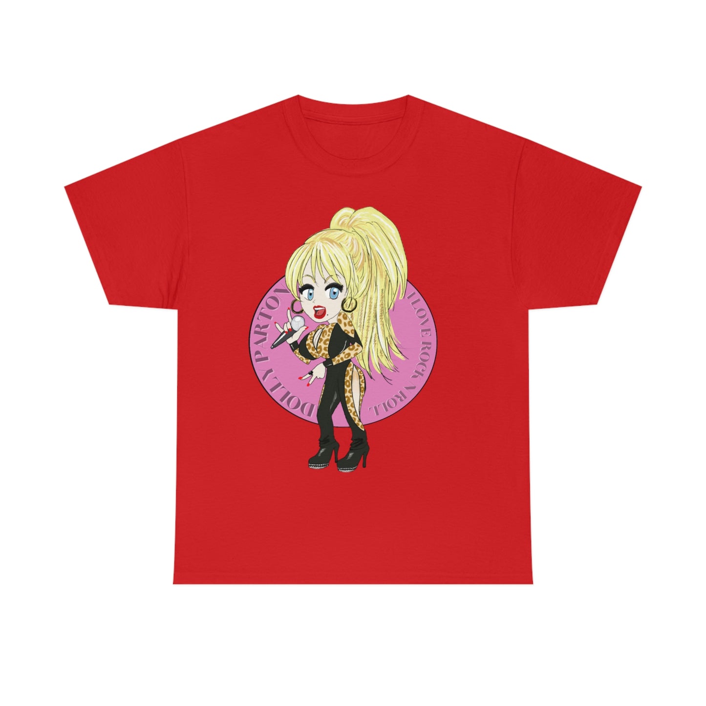 Dolly Parton ~I LOVE ROCK N ROLL Inspired Artwork ~Unisex Heavy Cotton Tee