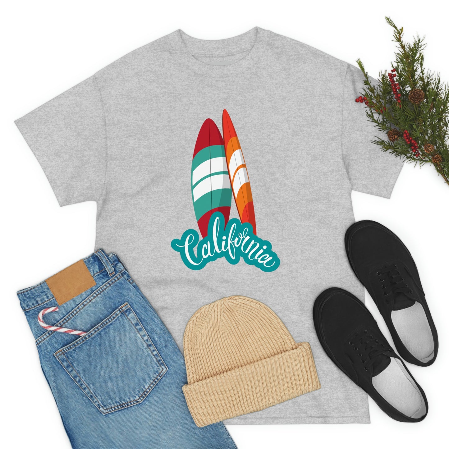 CALIFORNIA SURFS UP Unisex Heavy Cotton Tee