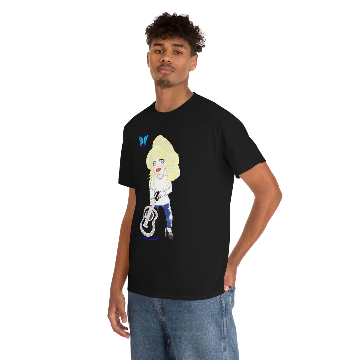 Artist Rendering of Dolly Parton   Unisex Heavy Cotton Tee