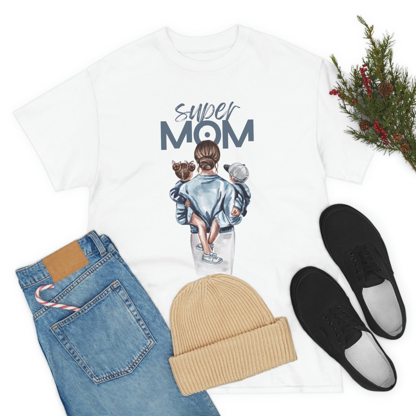 SUPER MOM Unisex Heavy Cotton Tee