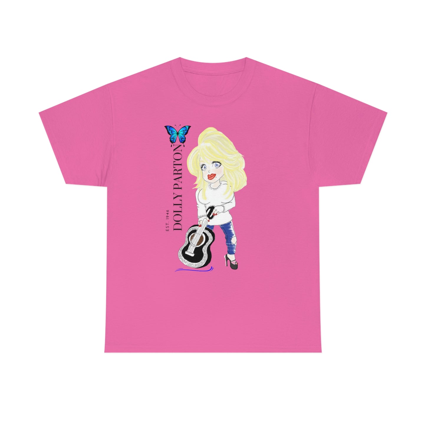 Artist Rendering of Dolly Parton   Unisex Heavy Cotton Tee