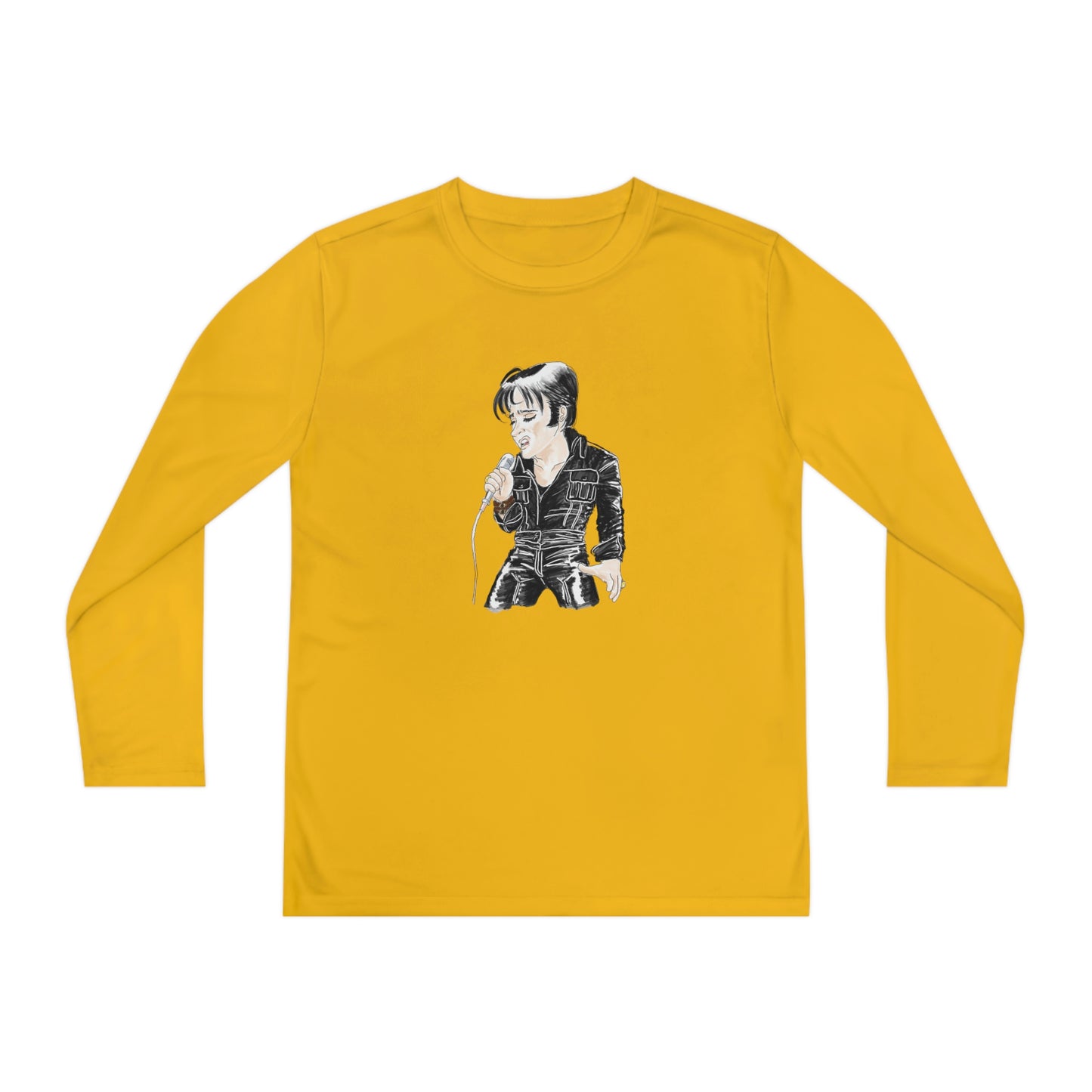 Artist Rendering of ELVIS ~ Youth Long Sleeve Competitor Tee