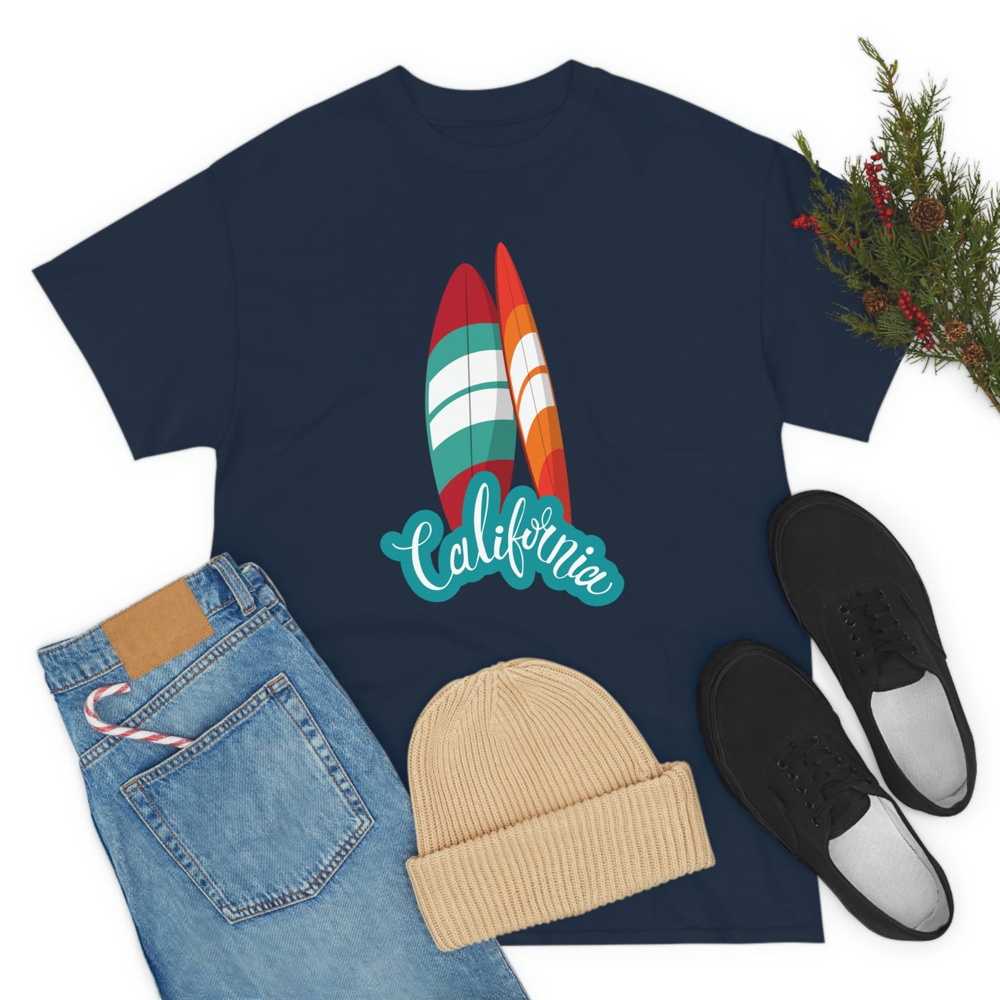 CALIFORNIA SURFS UP Unisex Heavy Cotton Tee