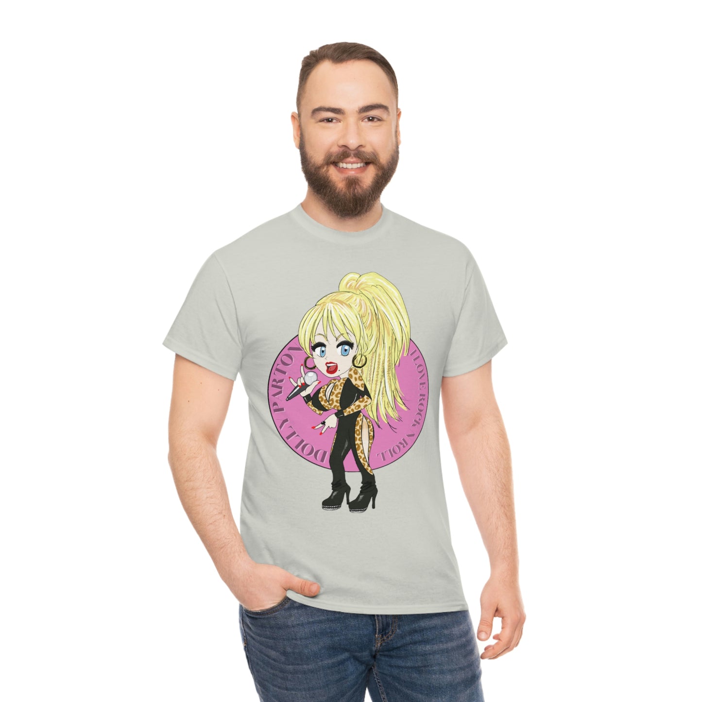 Dolly Parton ~I LOVE ROCK N ROLL Inspired Artwork ~Unisex Heavy Cotton Tee