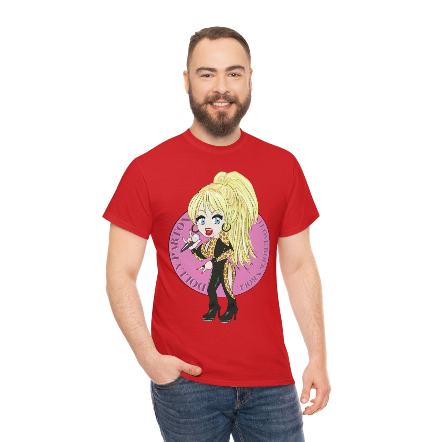 Dolly Parton ~I LOVE ROCK N ROLL Inspired Artwork ~Unisex Heavy Cotton Tee