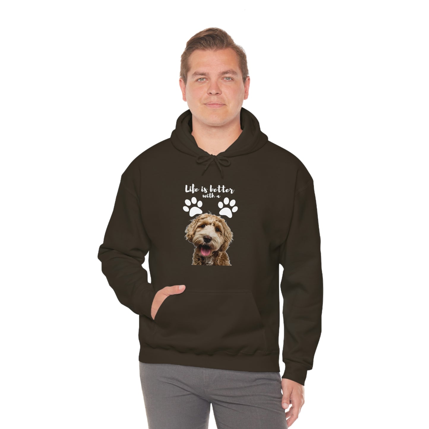 Life is better with a DOG   Unisex Heavy Blend™ Hooded Sweatshirt