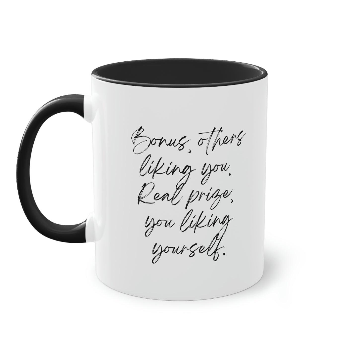 You Liking Yourself  Two-Tone Coffee Mug, 11oz