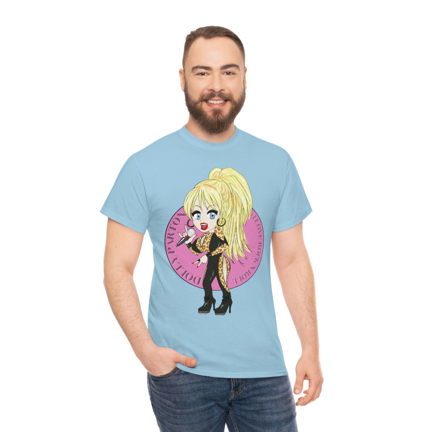 Dolly Parton ~I LOVE ROCK N ROLL Inspired Artwork ~Unisex Heavy Cotton Tee