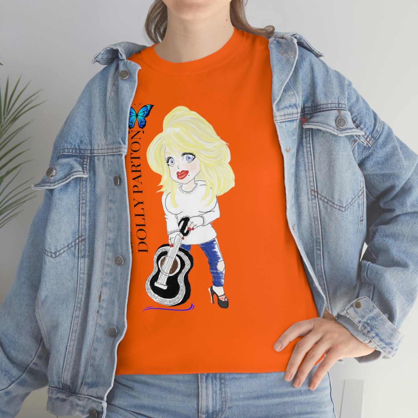 Artist Rendering of Dolly Parton   Unisex Heavy Cotton Tee