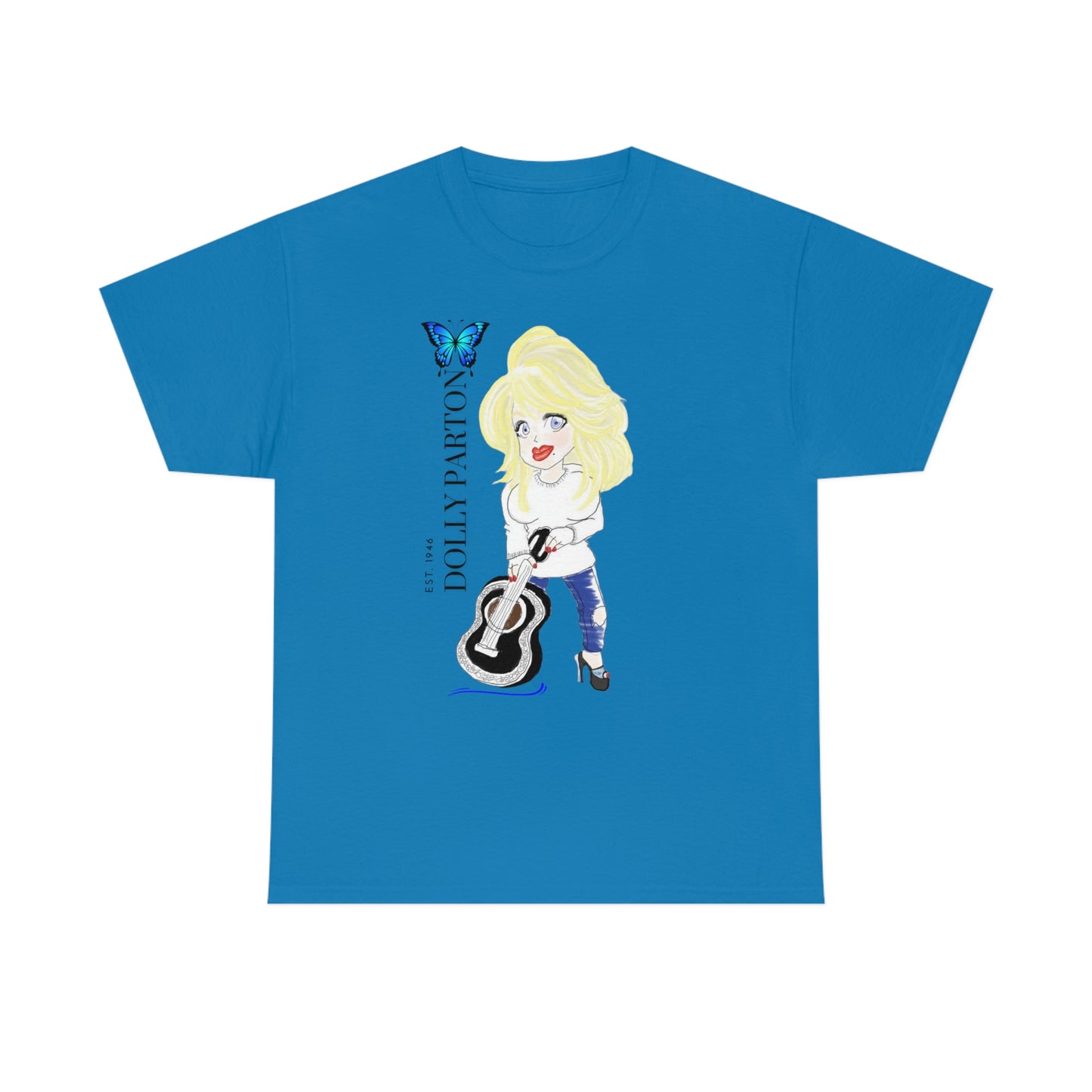 Artist Rendering of Dolly Parton   Unisex Heavy Cotton Tee