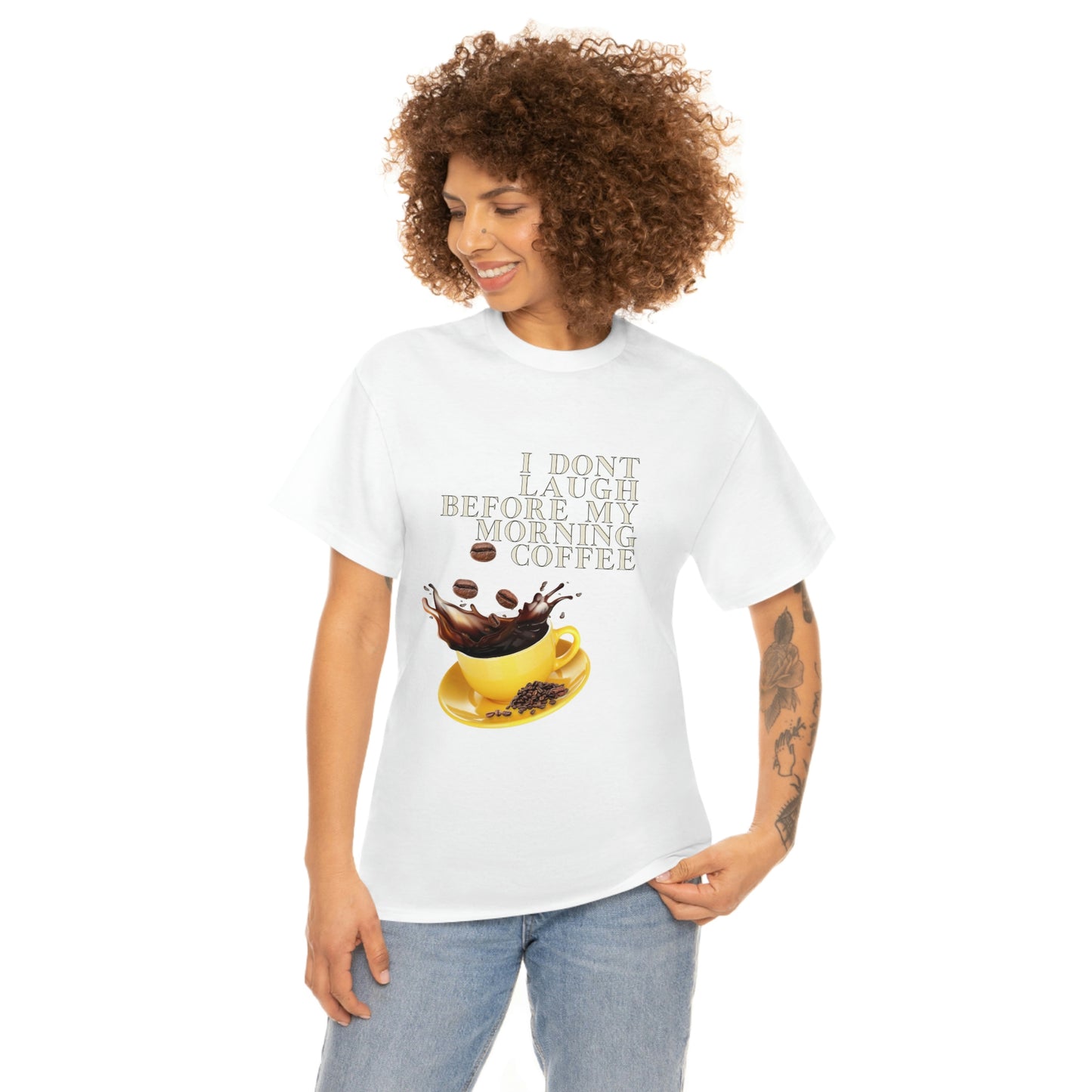 "Not before my morning Coffee" Unisex Heavy Cotton Tee