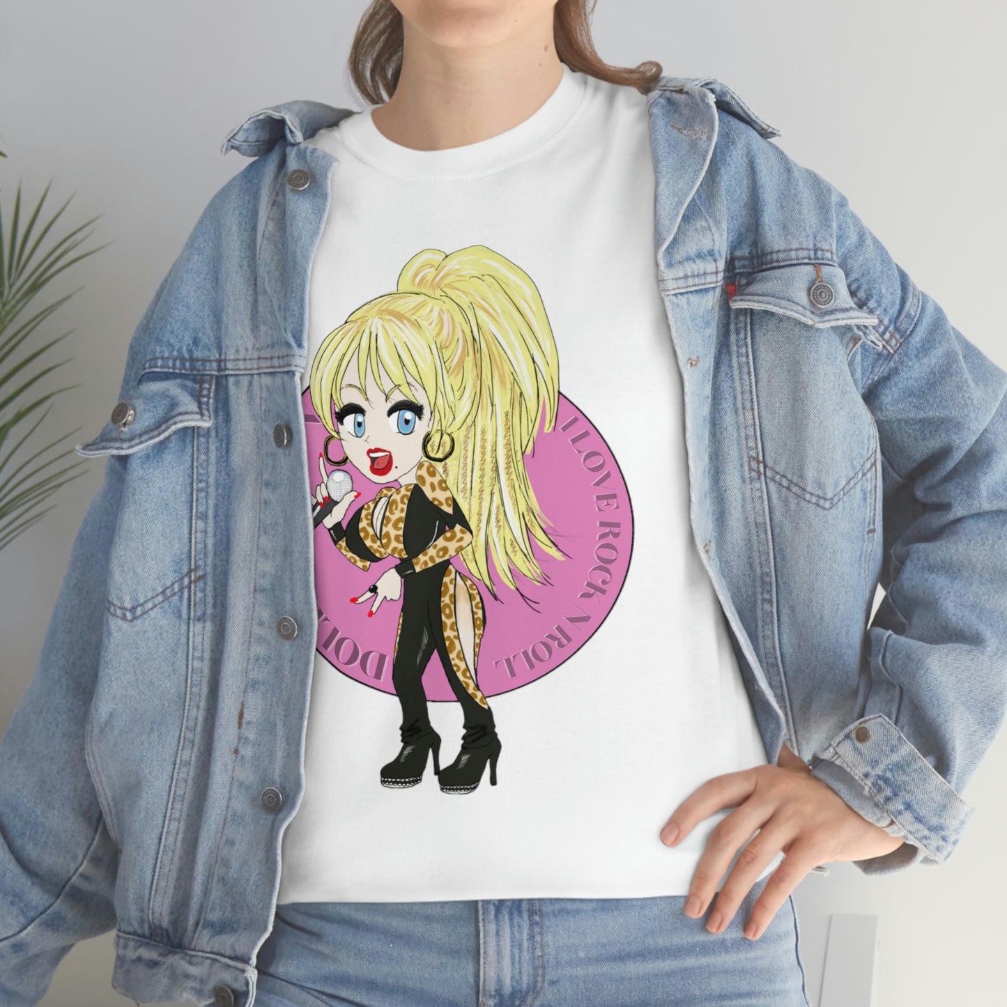 Dolly Parton ~I LOVE ROCK N ROLL Inspired Artwork ~Unisex Heavy Cotton Tee